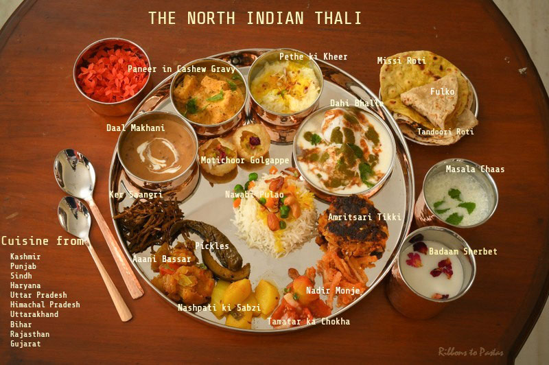 North India thali